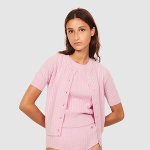 Sandro Leila Wool Cashmere Knit Cardigan Size Small